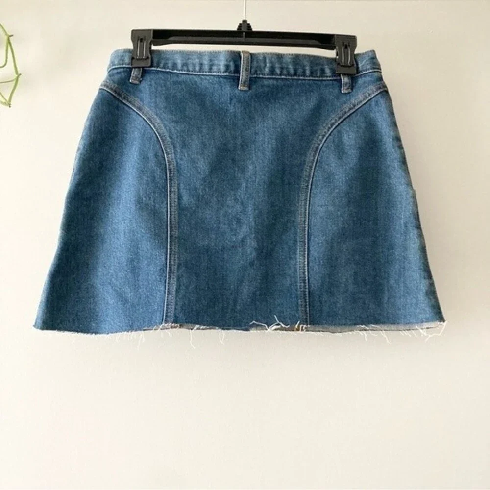 Pilcro and the‎ Letterpress Rainbow Button Denim Skirt 6